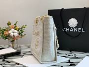 CHANEL DEAUVILLE TOTE BAG WHITE 28 CM - 2
