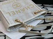CHANEL DEAUVILLE TOTE BAG WHITE 28 CM - 4