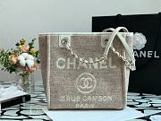 CHANEL DEAUVILLE TOTE BAG GRAY 28 CM - 6