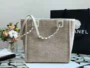 CHANEL DEAUVILLE TOTE BAG GRAY 28 CM - 3