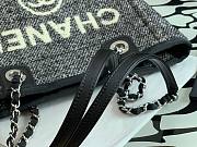 CHANEL DEAUVILLE TOTE BAG BLACK 28 CM - 3
