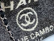 CHANEL DEAUVILLE TOTE BAG BLACK 28 CM - 2