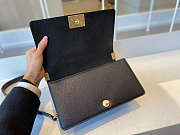 CHANEL BOY HANDBAG BLACK & GOLDEN METAL A67086 25 CM - 2
