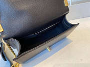 CHANEL BOY HANDBAG BLACK & GOLDEN METAL A67086 25 CM - 6