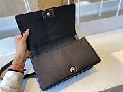 CHANEL BOY HANDBAG BLACK & RUTHENIUM-FINISH METAL A67086 25 CM - 5