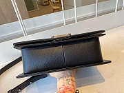 CHANEL BOY HANDBAG BLACK & RUTHENIUM-FINISH METAL A67086 25 CM - 4