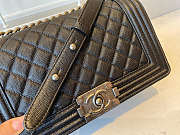 CHANEL BOY HANDBAG BLACK & RUTHENIUM-FINISH METAL A67086 25 CM - 2