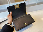 CHANEL SMALL BOY HANDBAG BLACK & GOLDEN METAL 20cm - 3