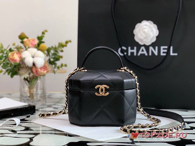 CHANEL SMALL VANITY CASE BLACK SIZE 15 CM - 1