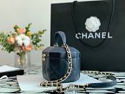 CHANEL SMALL VANITY CASE DARK BLUE SIZE15 CM - 3