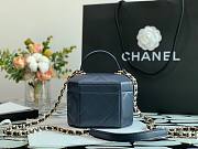CHANEL SMALL VANITY CASE DARK BLUE SIZE15 CM - 4