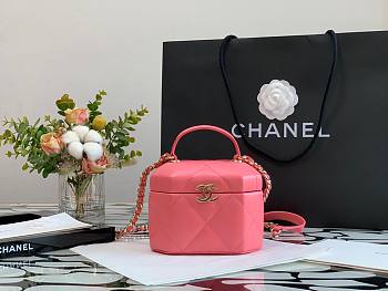 CHANEL SMALL VANITY CASE PINK SIZE 15 CM