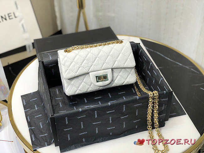CHANEL MINI 2.55 TASCHE WHITE AS0874 SIZE 15,5 × 20 × 6 CM - 1