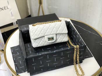 CHANEL MINI 2.55 TASCHE WHITE AS0874 SIZE 15,5 × 20 × 6 CM