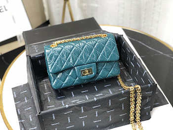 CHANEL MINI 2.55 TASCHE TIFFANY BLUE AS0874 SIZE 15,5 × 20 × 6 CM