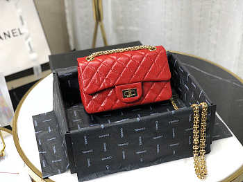 CHANEL MINI 2.55 TASCHE RED AS0874 SIZE 15,5 × 20 × 6 CM