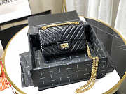CHANEL MINI 2.55 TASCHE BLACK & GOLD-METAL AS0874 20 CM - 1