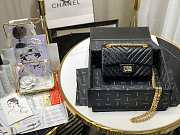 CHANEL MINI 2.55 TASCHE BLACK & GOLD-METAL AS0874 20 CM - 3