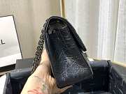 CHANEL MINI 2.55 TASCHE BLACK & SILVER-TONE METAL AS0874 20 CM - 2