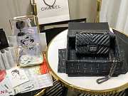 CHANEL MINI 2.55 TASCHE BLACK & SILVER-TONE METAL AS0874 20 CM - 6