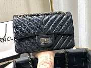 CHANEL MINI 2.55 TASCHE BLACK & SILVER-TONE METAL AS0874 20 CM - 4