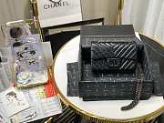 CHANEL MINI 2.55 TASCHE BLACK & BLACK METAL AS0874 20 CM - 3