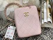 CHANEL VERTICAL CAMERA BAG LIGHT PINK SIZE 17.5 CM - 1