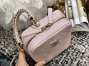 CHANEL VERTICAL CAMERA BAG LIGHT PINK SIZE 17.5 CM - 4