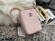 CHANEL VERTICAL CAMERA BAG LIGHT PINK SIZE 17.5 CM - 5