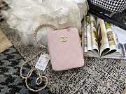 CHANEL VERTICAL CAMERA BAG LIGHT PINK SIZE 17.5 CM - 6