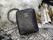 CHANEL VERTICAL CAMERA BAG BLACK SIZE 17.5 CM - 1