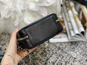 CHANEL VERTICAL CAMERA BAG BLACK SIZE 17.5 CM - 2