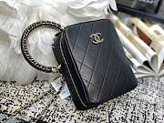 CHANEL VERTICAL CAMERA BAG BLACK SIZE 17.5 CM - 3