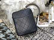 CHANEL VERTICAL CAMERA BAG BLACK SIZE 17.5 CM - 4