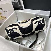 CHANEL 19 LARGE HANDBAG PRINTED FABRIC AS1161 SIZE 30 CM - 4