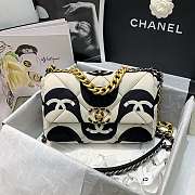 CHANEL 19 LARGE HANDBAG PRINTED FABRIC AS1161 SIZE 30 CM - 5