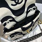 CHANEL 19 LARGE HANDBAG PRINTED FABRIC AS1161 SIZE 30 CM - 6