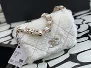 CHANEL 19 SHEARLING LAMBSKIN FLAP BAG AS2240 SIZE 21.5 CM - 4