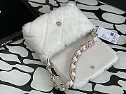 CHANEL 19 SHEARLING LAMBSKIN FLAP BAG AS2240 SIZE 21.5 CM - 6