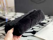 CHANEL 19 SHEARLING LAMBSKIN FLAP BAG BLACK AS2240 SIZE 21.5 CM - 6