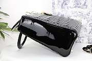 DIOR LARGE LADY BAG PATENT BLACK M0566 32 CM - 2