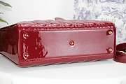 DIOR LARGE LADY BAG PATENT RED M0566 32 CM - 3