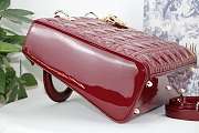 DIOR LARGE LADY BAG PATENT RED M0566 32 CM - 4