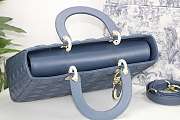 DIOR LARGE LADY BAG LAMBSKIN CLOUD BLUE M0566 32 CM - 4