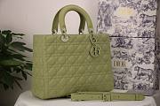 DIOR LARGE LADY BAG ULTRAMATTE CALFSKIN WILLOW GREEN M0566 32 CM - 1