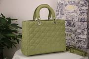 DIOR LARGE LADY BAG ULTRAMATTE CALFSKIN WILLOW GREEN M0566 32 CM - 2