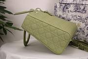 DIOR LARGE LADY BAG ULTRAMATTE CALFSKIN WILLOW GREEN M0566 32 CM - 5