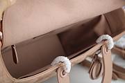 DIOR LARGE LADY BAG ULTRAMATTE CALFSKIN BLUSH PINK M0566 32 CM - 3