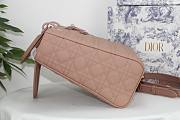 DIOR LARGE LADY BAG ULTRAMATTE CALFSKIN BLUSH PINK M0566 32 CM - 5