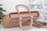 DIOR LARGE LADY BAG ULTRAMATTE CALFSKIN BLUSH PINK M0566 32 CM - 6